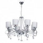Suspension chromée elegance 8 ampoules 100 cm