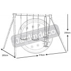 Portique apache 2 balançoires + vis à vis