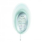 Applique ovale led, en chrome, cristal et verre