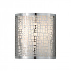 Applique joplin, chrome et soie blanche