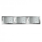 Applique daphné, chrome poli, verre motif bulles, led, 3 éclairages