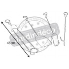 Set de 4 accessoires de cheminée en fer forgé 46cm