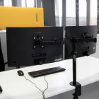 Support pour 2 écrans PC 13 à 32 pouces pour table rotatif à 360° noir