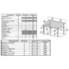 Auvent en bois 1 pan 15 m2 - sherwood