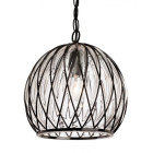 Suspension 24 cm pascal, chrome et verre