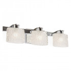 Applique seaview, chrome poli, verre givré, 3 led