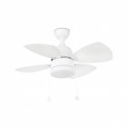 Ventilateur de plafond avec lumière blanc mediterraneo 1 ampoule