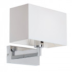 Applique piccolo, chrome, avec abat-jour blanc