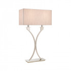 Lampe vienna, nickel, abat-jour beige