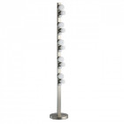 Lampadaire argenté techno   123 cm