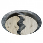 Plafonnier argenté techno 1 ampoule 8 cm