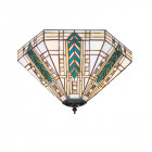 Plafonnier lloyd, verre et métal
