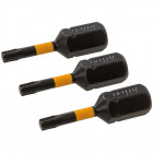Lot de 3 embouts de vissage impact T10 - T10 - 25 mm