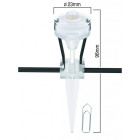 3 spots additionnels de jardin led ext. Mini noxlite 3x0,5 watt - couleur - blanc chaud 2700°k
