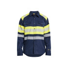 Chemise multinormes Marine/Jaune-Fluo 32291517 - Taille au choix