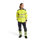 Chemise multinormes inhérent Jaune fluo/Marine