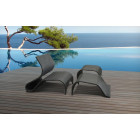 Ensemble design fauteuil + repose pieds + table basse