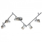 Spot chromé techno 6 ampoules 15 cm