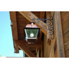 Lanterne à suspendre isle saint louis en fer forgé 36x36x62 cm