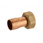 Raccord 2 pièces droit laiton à visser femelle écrou prisonnier F1/2' (15x21) / cuivre à souder NOYON & THIEBAULT - Ø 16 mm - 777-1516L1