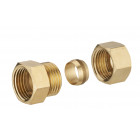 Raccord laiton bicone femelle F1/2' (15x21) pour tube cuivre NOYON & THIEBAULT - Ø 12 mm - 413-1512L1