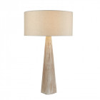 Lampe bark, bois marron lavé, avec abat-jour
