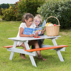 Table de pique nique enfant en bois 90x90xh57 cm trigano