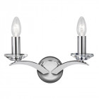 Applique 2 ampoules kensignton, en chrome et verre