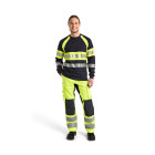 T-shirt à manches longues multinormes Marine/Jaune-Fluo 34841761 - Taille au choix