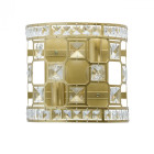 Applique murale dorée classic 2 ampoules 14 cm
