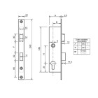 Serrure pêne dormant 1/2 tour N7- 39.5 mm METALUX Entraxe 70 mm - Avec gâche 1102 - F107390010