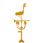 Girouette design héron jaune