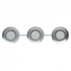 Spot argenté techno 3 ampoules 11 cm