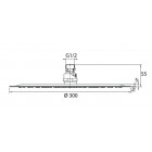 Tête de douche ronde en inox chromé ø 300 mm angle d'inclinaison réglable