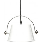 Grande suspension indus en métal blanc