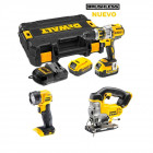 Kit CPROF140 perceuse percussion + scie sauteuse + DCL040 + 2 x 4,0 Ah + chargeur + TSTAK II DeWalt