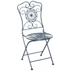 Chaise de jardin pliante en métal mandala