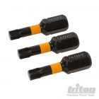 3 embouts impact torx t10-15-20-25 et 30 acier s2