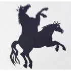 Ombre murale silhouette articulée cheval cheval