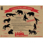 Ombre murale silhouette articulée crocodile crocodile