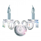 Applique 2 ampoules hale, en chrome et cristal