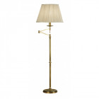 Lampadaire articulé stanford, laiton antique, abat-jour beige