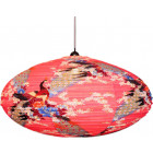 Suspension ovale 80cm bird red