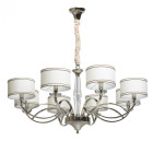 Chandelier chromé elegance 8 ampoules 151 cm