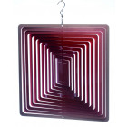 Mobile à vent carré rouge 30cm grand modèle