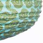 Suspension ovale 80cm oki flower aqua & olive