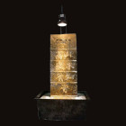 Mur d'eau fontaine éclairée amitié