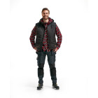 Gilet doublé à capuche gris foncé 38991845