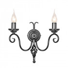 Applique harlech, noir, 2 ampoules