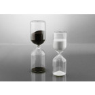 Duo de sablier design noir et blanc en verre
